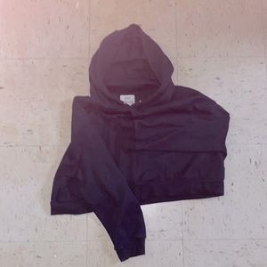 Blue Notes Dark Blue Soft Cropped Hoodie